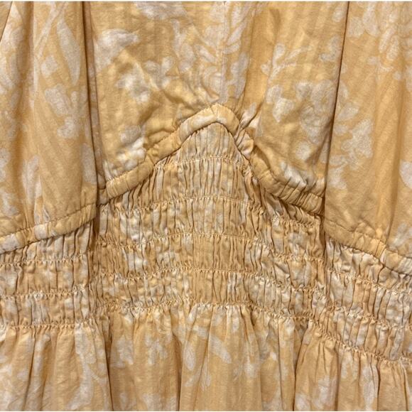 Universal Thread Yellow Striped Seersucker Boho Midi Dress with Pockets Size XXL - Picture 3 of 8